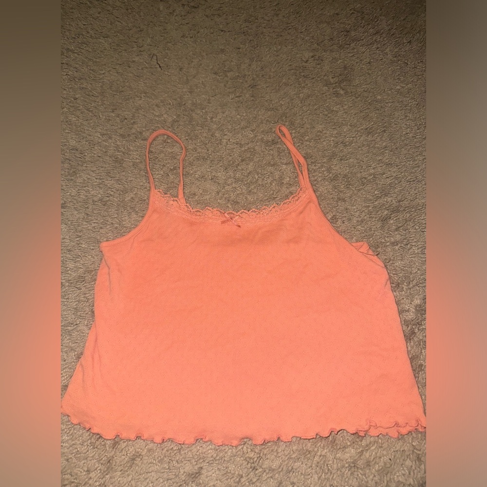 American Eagle Outfitters Coral Lace Cami Top